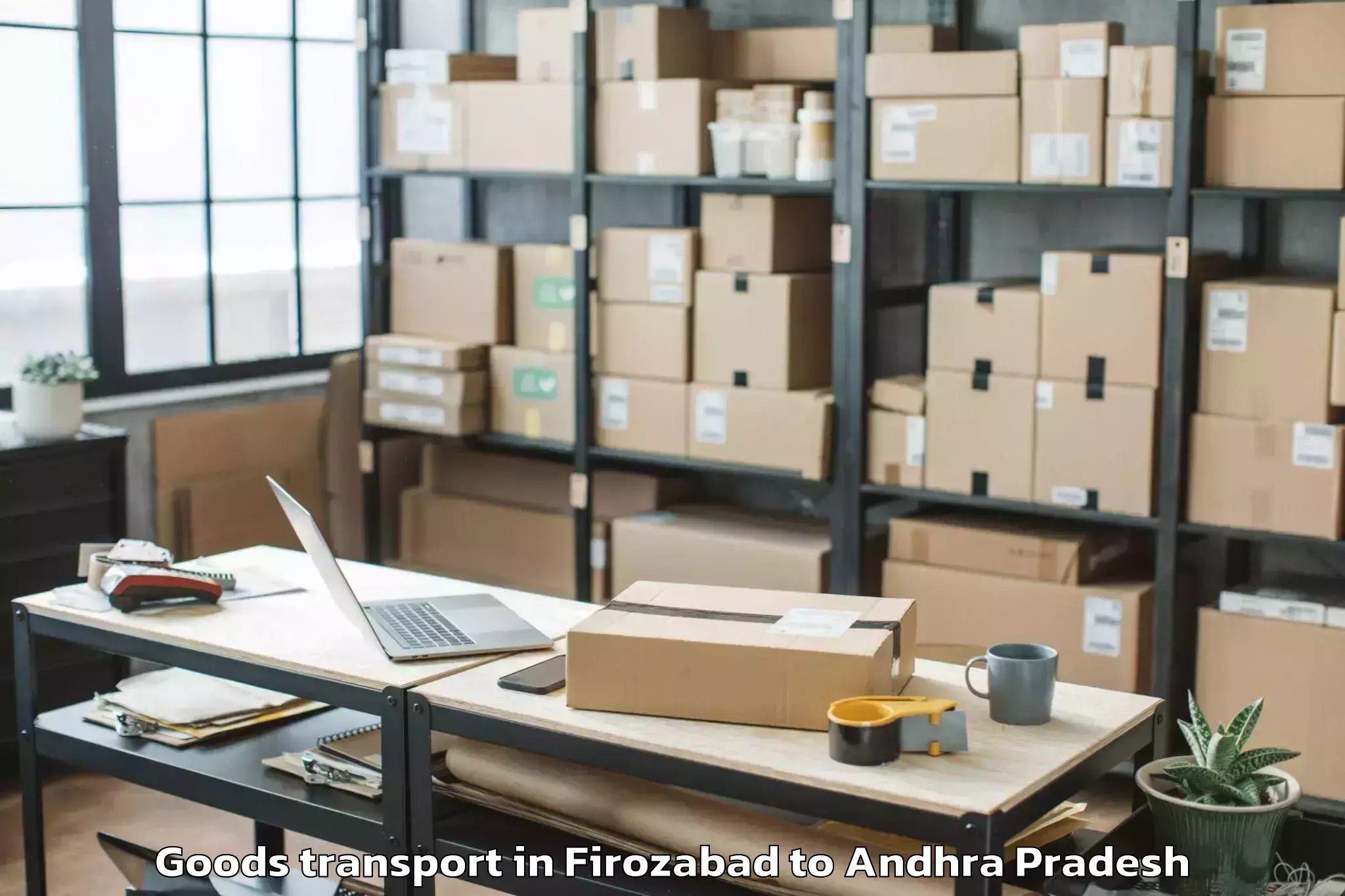 Book Your Firozabad to Yaddanapudi Goods Transport Today